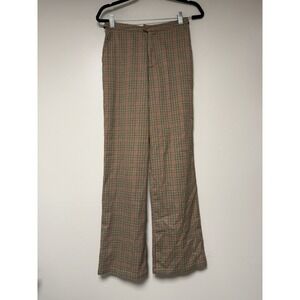 J Galt Shanghai Plaid Wide Leg Pants Women's Size Small